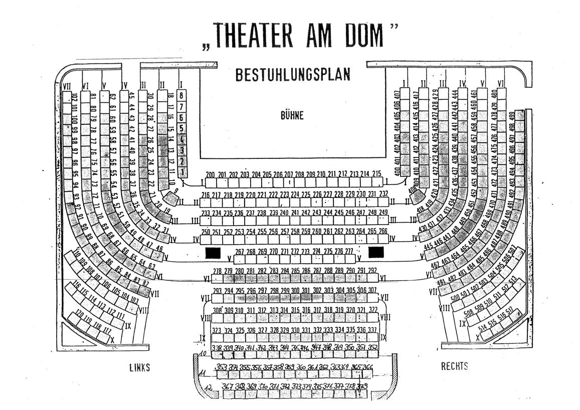 Sitzplan Theater am Dom | Copyright: Theater am Dom