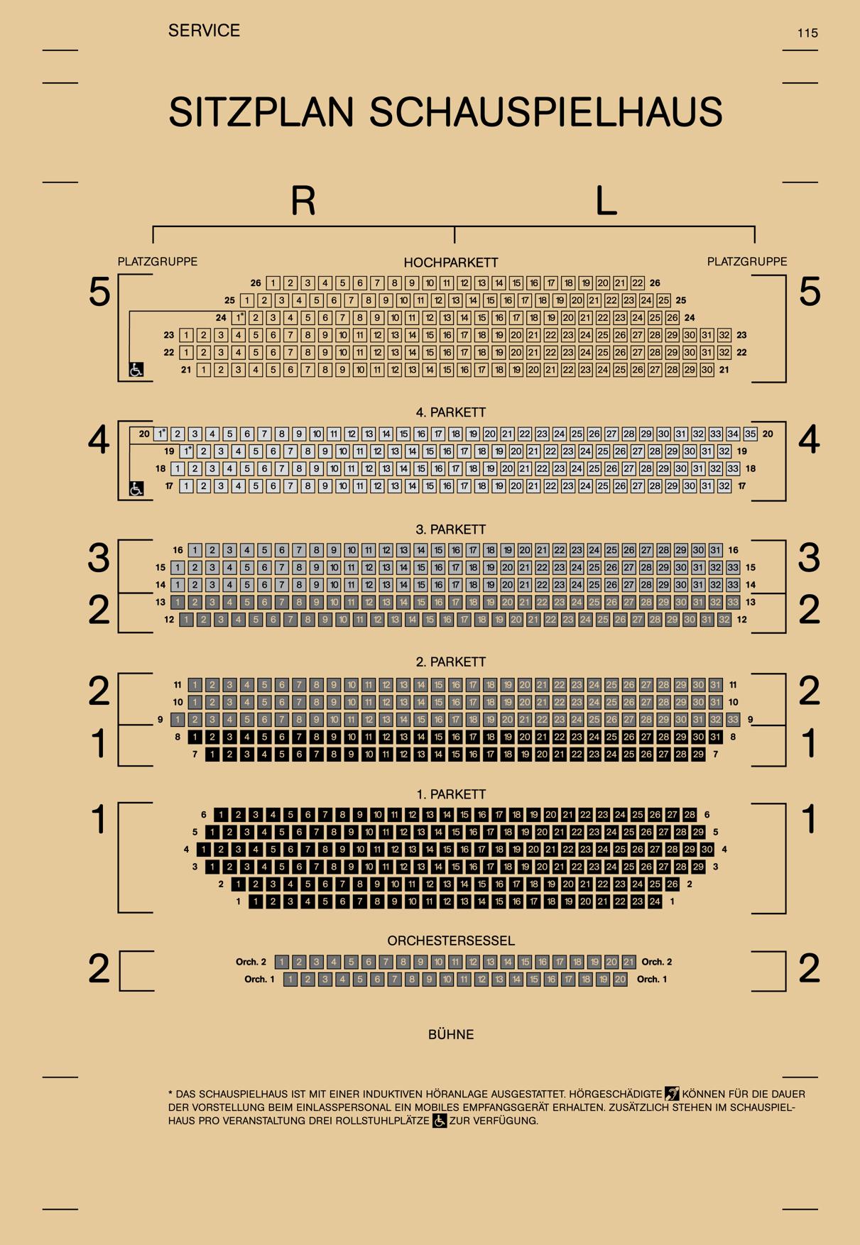 Sitzplan Schauspielhaus | Copyright: BÃ¼hnen KÃ¶ln