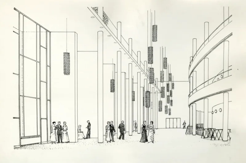 Foyer der Riphahn-Oper | © Theaterwissenschaftliche Sammlung